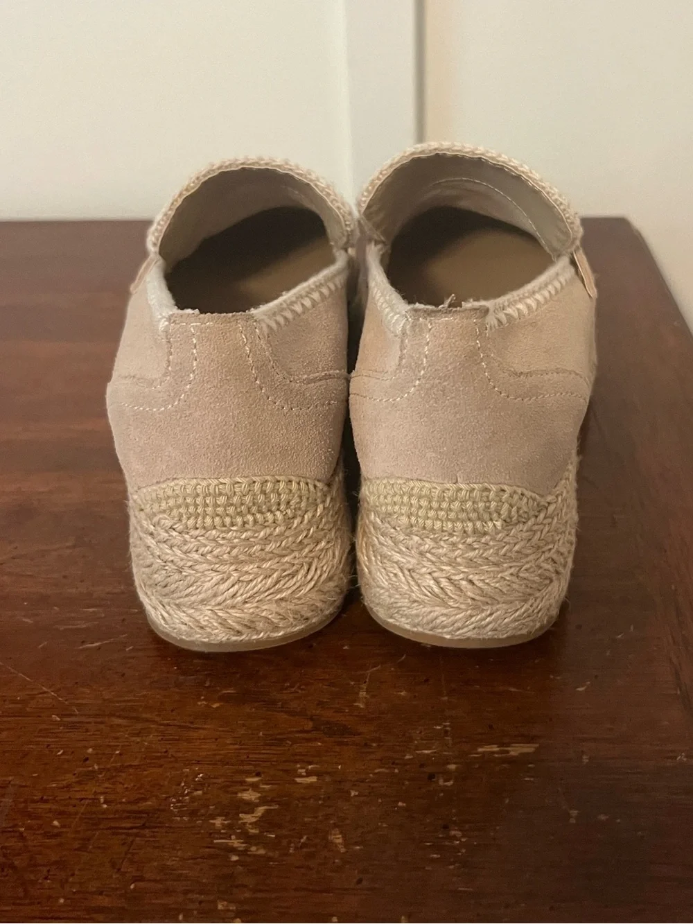 Dolce Vita Beige Suede Espadrille Platform Loafer size 8.5